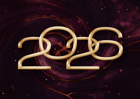 Stijlvolle rode kerstkaart 2026 met marmer swirl 2