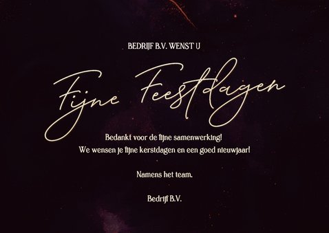 Stijlvolle rode zakelijke kerstkaart 2026 met marmer swirl 3