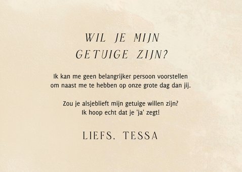 Stijlvolle trouwkaart beige steenlook ik wil je iets vragen 3