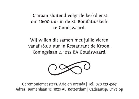 Stijlvolle Uitnodiging bruiloft 3