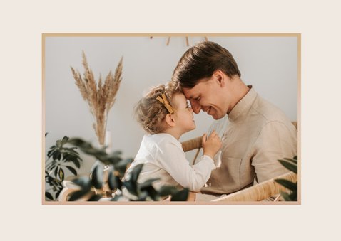 Stijlvolle vaderdagkaart met droogbloemen en 3 foto's 2