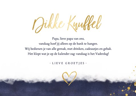 Stijlvolle vaderdagknuffel kaart - hart met omhelzing 3