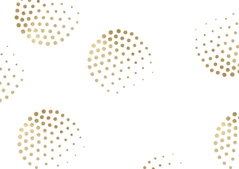 Stijlvolle vrolijke kerstkaart met foto en goud ballen 2