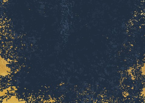 Stijlvolle zakelijke kerstkaart blauw, goud Merry Christmas Achterkant