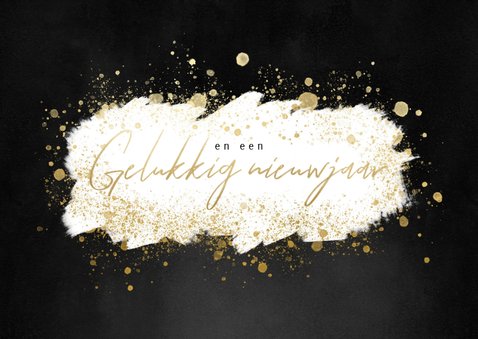 Stijlvolle zakelijke kerstkaart gouden 2020 en verf 2
