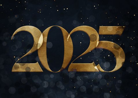 Stijlvolle zakelijke kerstkaart gouden 2025 2