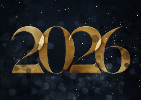 Stijlvolle zakelijke kerstkaart gouden 2026 2