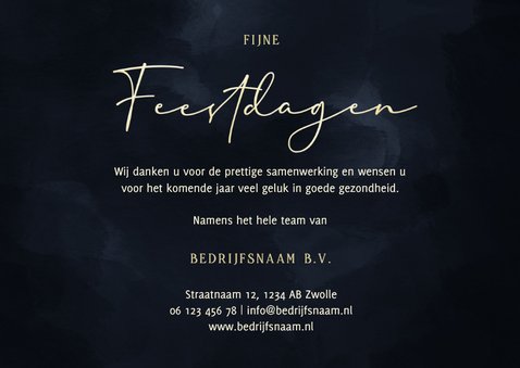 Stijlvolle zakelijke kerstkaart gouden 2026 3