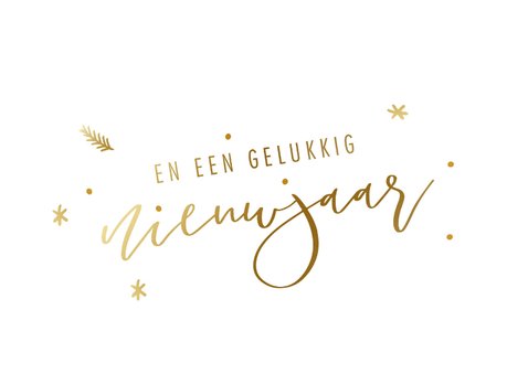 Stijlvolle zakelijke kerstkaart groen met goud 3