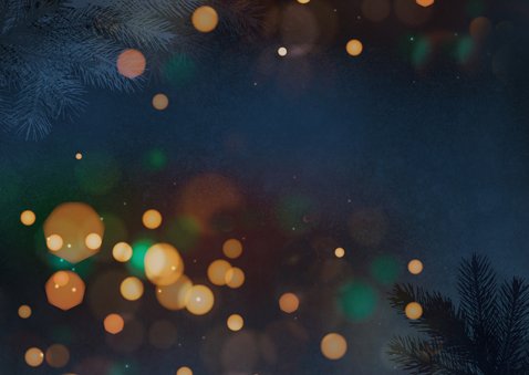 Stijlvolle zakelijke kerstkaart Merry Christmas met foto Achterkant