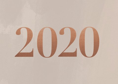 Stijlvolle zakelijke kerstkaart met fotocollage, logo & 2020 2