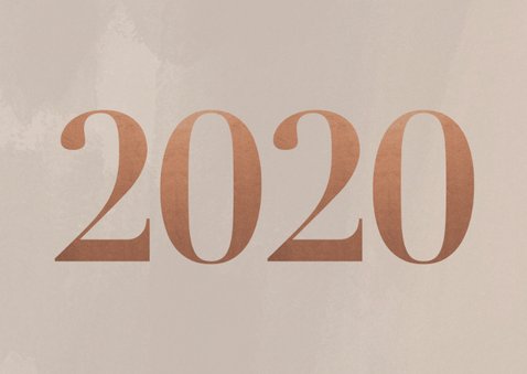 Stijlvolle zakelijke nieuwjaarskaart met fotocollage en 2020 2