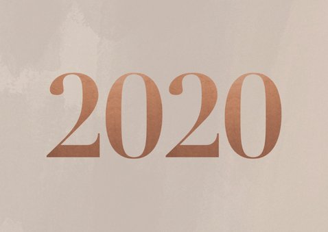 Stijlvolle zakelijke nieuwjaarskaart met foto's en 2020 2