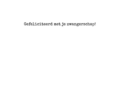 Stijlvolle zwangerschapsfelicitatiekaart met lief gedichtje 3