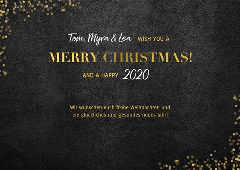 Stilvolle Weihnachtskarte mit drei Fotos in Rahmen 3