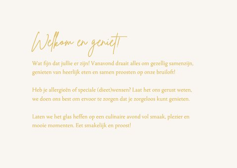 Tafelkaartje tijdloos take your seat goud  3