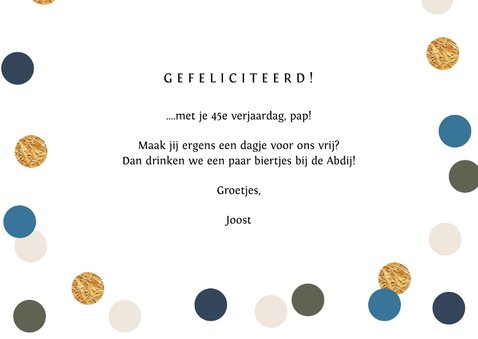 Tegoedbon confetti goud waardebon 3