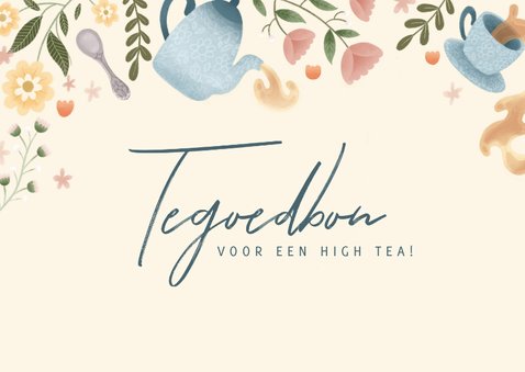 Tegoedbon high tea met bloemen en thee 2