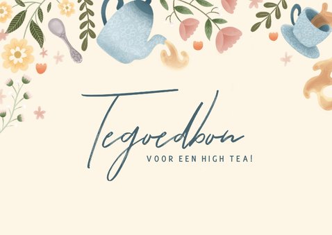 Tegoedbon high tea met bloemen en thee 2