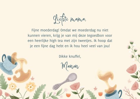 Tegoedbon high tea met bloemen en thee 3