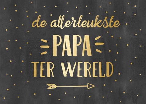 Tegoedbon kaart krijtbord met goud voor papa 2