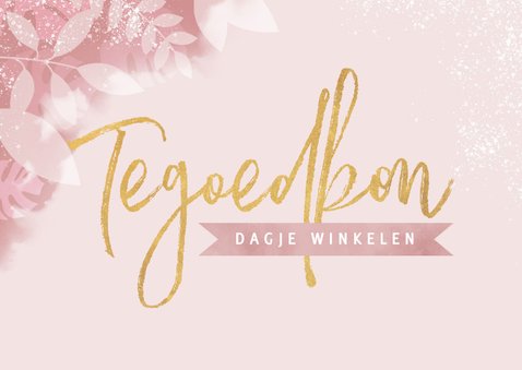 Tegoedbon voor moederdag met plantjes, spetters & typografie 2