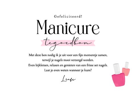 Tegoedbon zelf maken beauty manicure nagels stijlvol 3