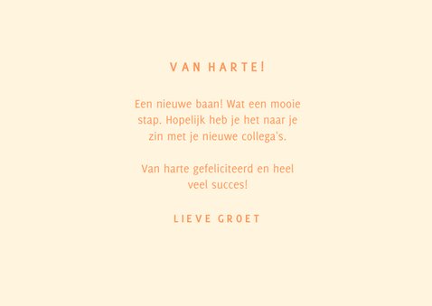 Trendy felicitatiekaart voor een nieuwe baan carrièretijger 3