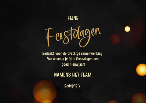 Trendy kerstkaart zakelijk 2027 kerstbal goud foliedruk 3