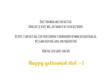 Trouw bedankkaart hart goud - OT 3