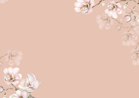 Trouwen bedankt magnolia roze wit Achterkant
