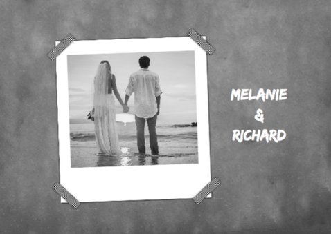 Trouwen bord save the date 2
