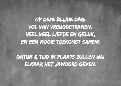 Trouwen bord save the date 3