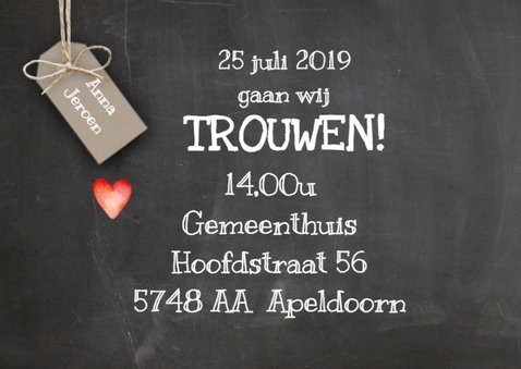 Trouwen hart foto 2