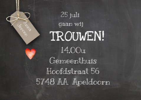Trouwen hart foto 2