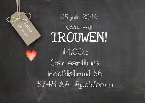 Trouwen hart foto 2