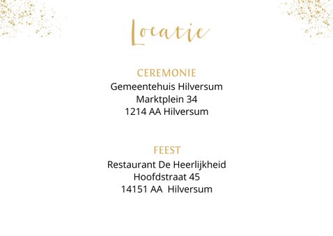 Trouwen tijdlijn goud 2