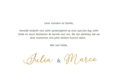 Trouwkaart bedankt kerststerren met kersttakken 3