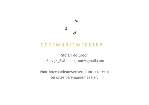 Trouwkaart bruid trekt bruidegom mee 2