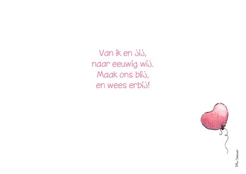 Trouwkaart bruidegommen vogeltjes 3