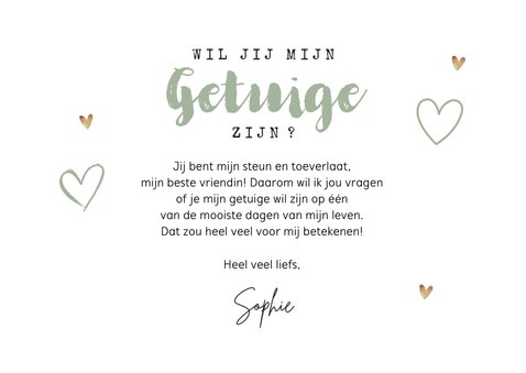 Trouwkaart getuige bruidsmeisje houtlook wegwijzers 3