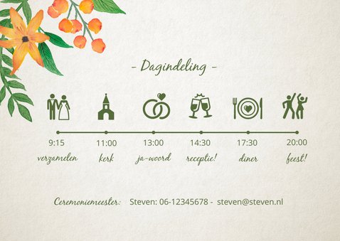 Trouwkaart Mr. & Mrs. Bloemen 2