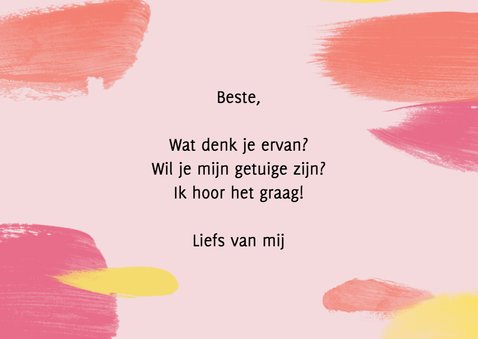 Trouwkaart wil je getuige vrolijk 3