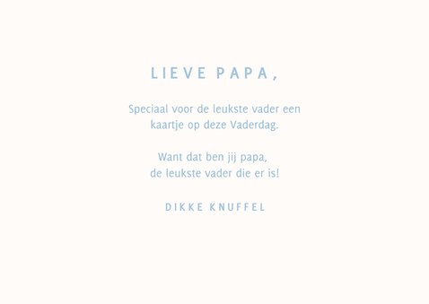 Typografisch trendy kaartje wit en blauw pap met sterretjes 3