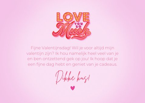 Typografische valentijnskaart I love you so much 3