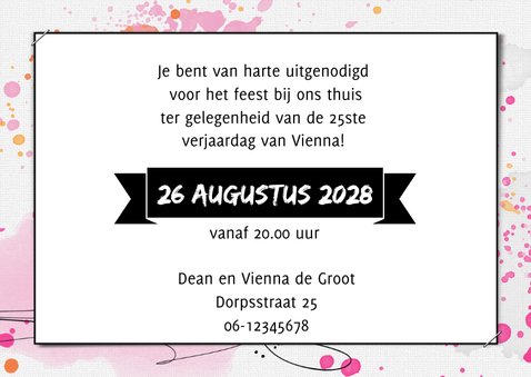 Uitnodiging 25 jaar aquarel 3