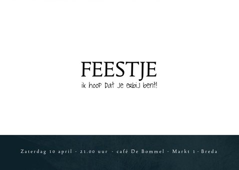 Uitnodiging 25ste verjaardag, speelse typografie 3