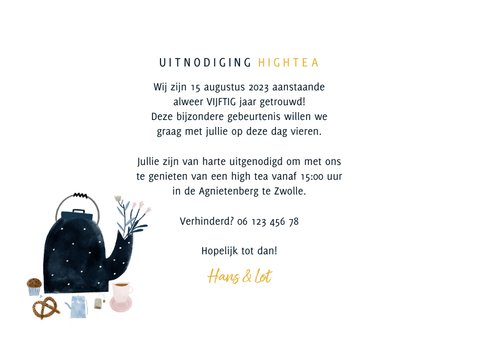Uitnodiging 50 jarig Jubileum High tea 3