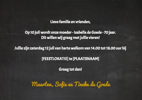 Uitnodiging 70 jaar Ballon - SG 3