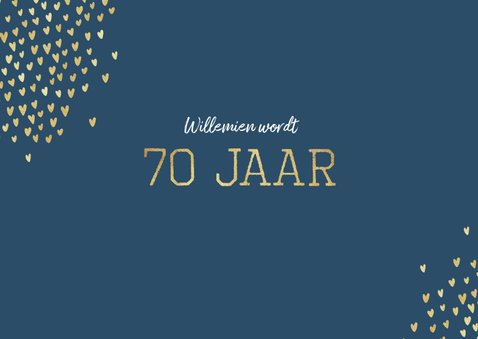 Uitnodiging 70 jaar stijlvol goud toen en nu 2